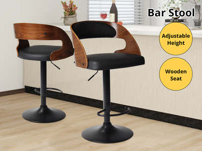 Bentwood Swivel Bar Stool