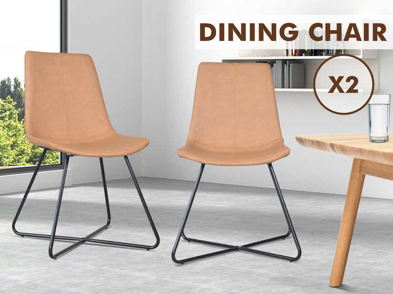 Hexa Round Dining Table Wenge - 100 cm & Walnut Bonded Leather Dining Chair - Set of 4 (Combo)
