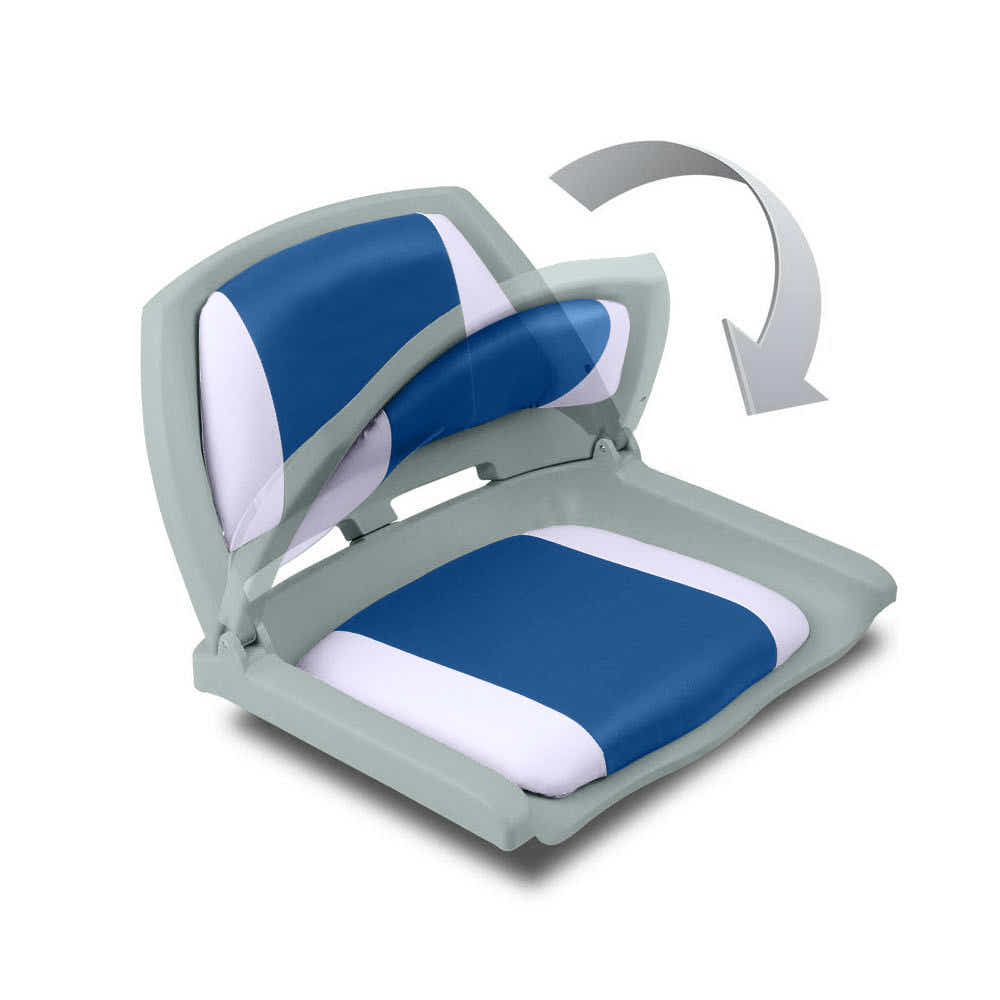 Sport Foldable Marine Boat Seats – Blue (Set of 2)