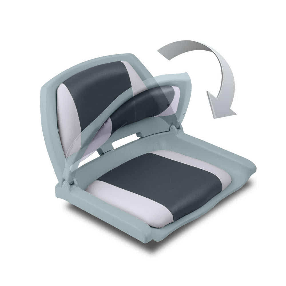Sport Foldable Marine Boat Seats – Grey (Set of 2)