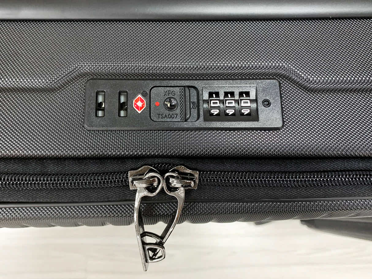 3-Piece Front Open Luggage Set – Black