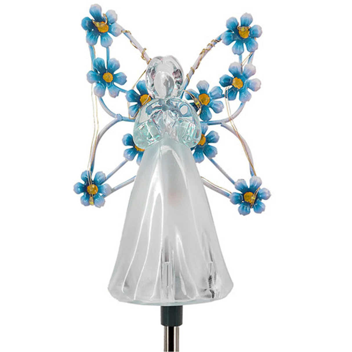 DS BS Solar Angel Garden Stake Lights-Blue