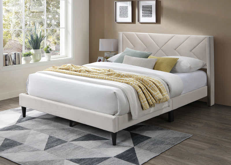 Breezy Bed Frame Beige - Queen