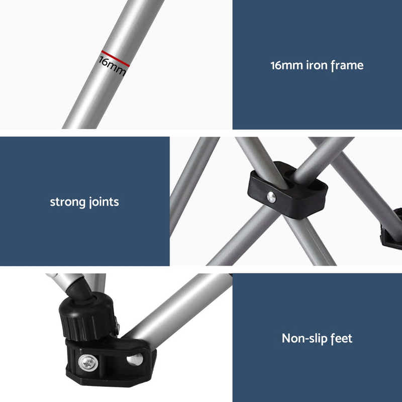 Camping Chair Reclining Adjustable Portable Outdoor Folding Lightweigh