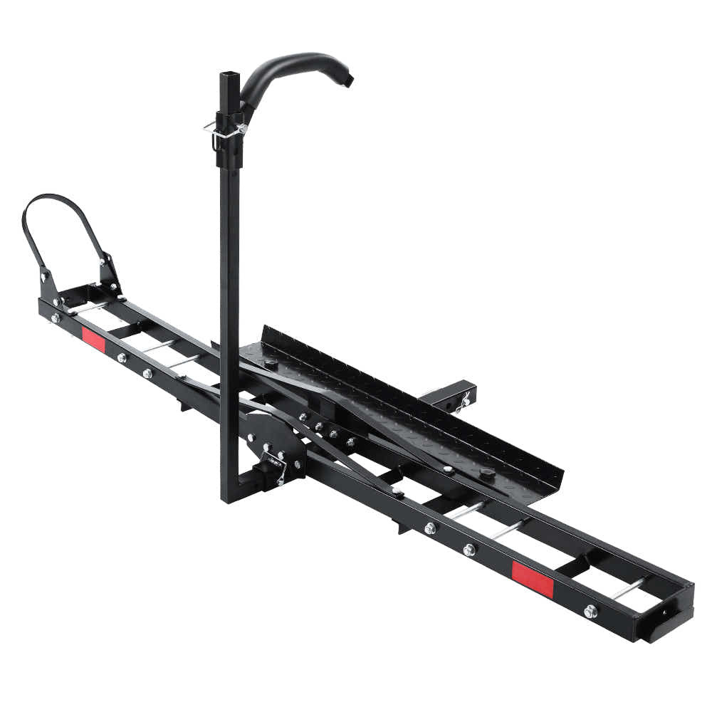 Giantz Motorcycle Motorbike Carrier Rack Ramp 2"Towbar Adjustable Height Black