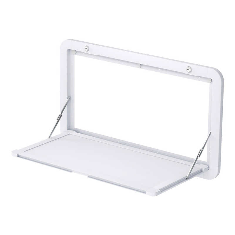 DS NA Weisshorn Caravan Table 800 x 450mm Folding Lockable White