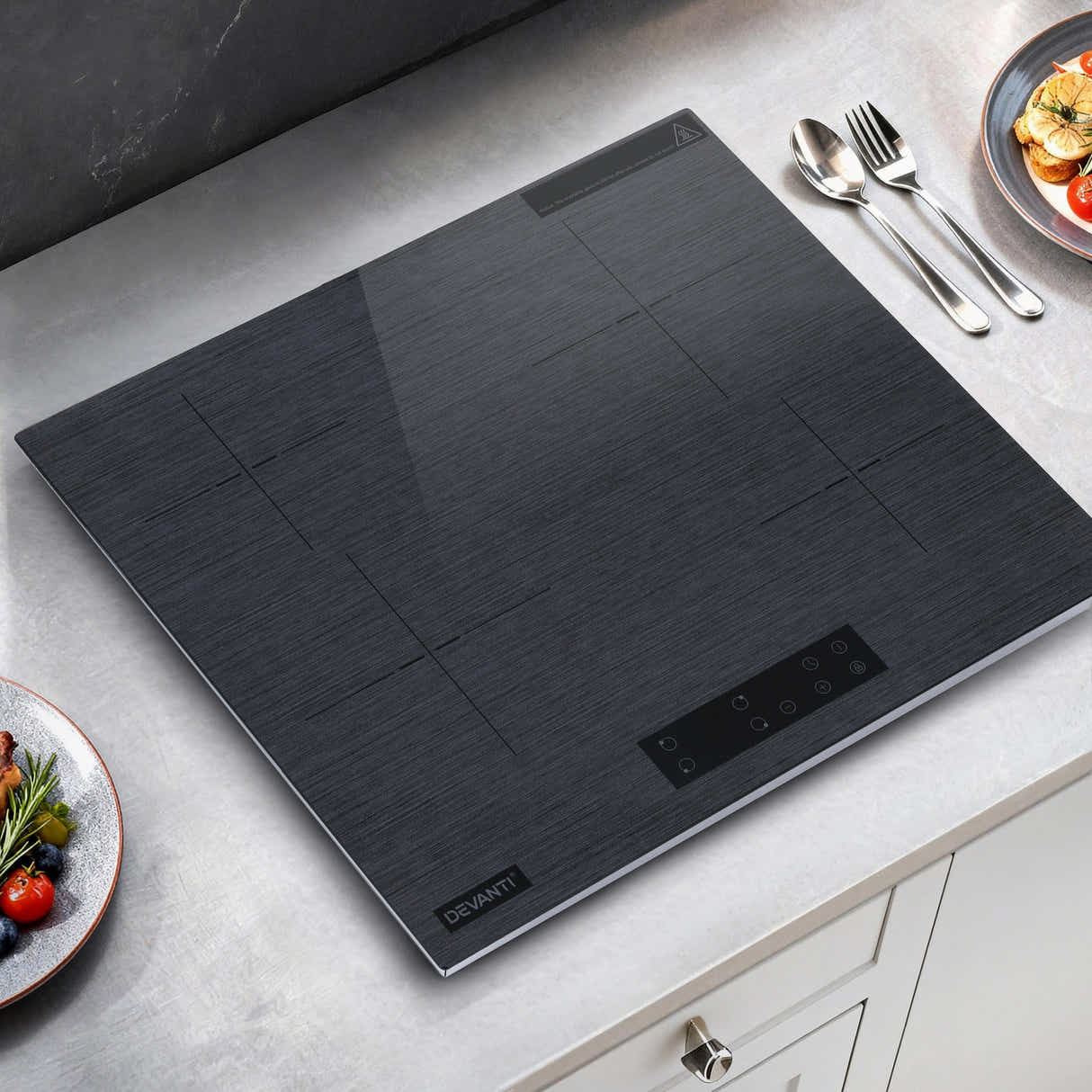 DS NA Devanti Electric Ceramic Cooktop 60cm Touch Control Grey