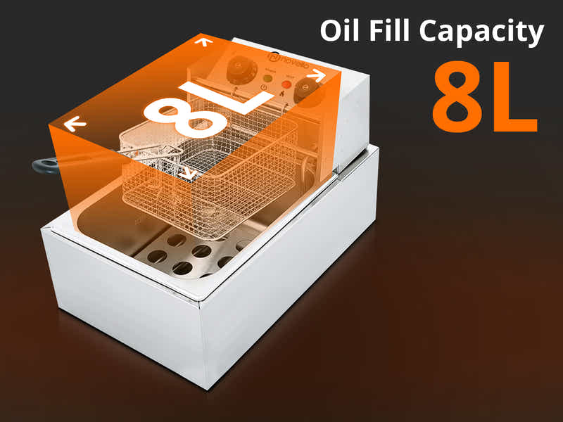 Single Tank Electric Fryer Large