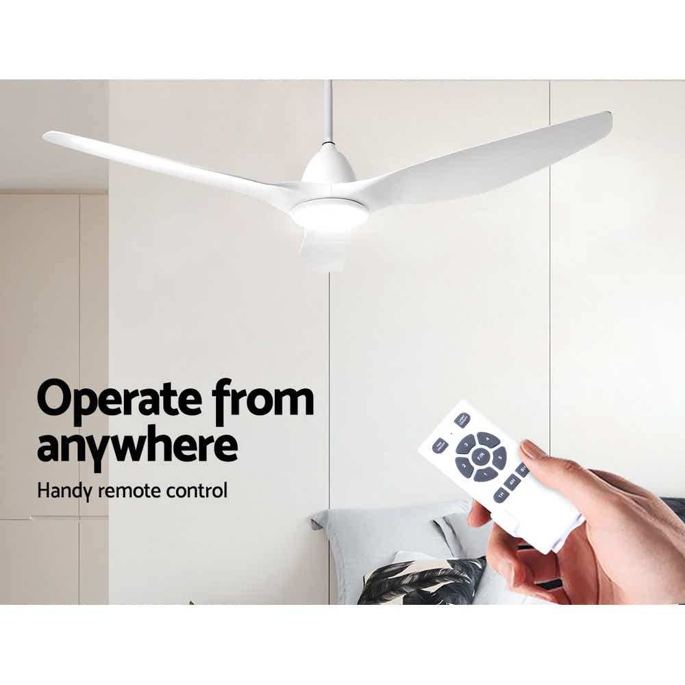 DS NA 64'' DC Motor Ceiling Fan With Light LED Remote Control Fans 3 Blades