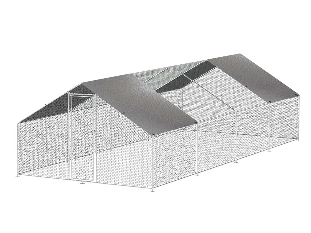 25mm Steel Chicken Coop - 3m x 8m x 2m