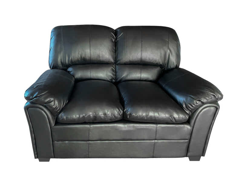 Braura PU Leather Sofa Set - Black