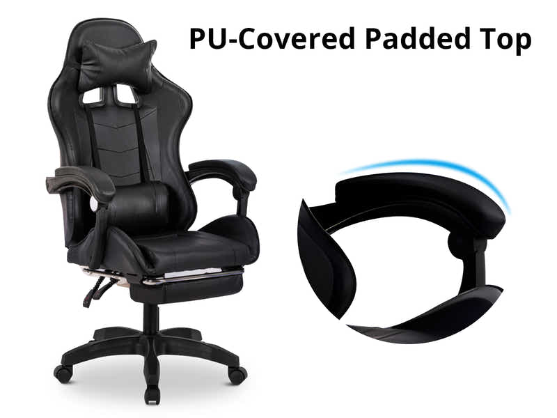 Chano Deluxe Gaming Chair PU Black
