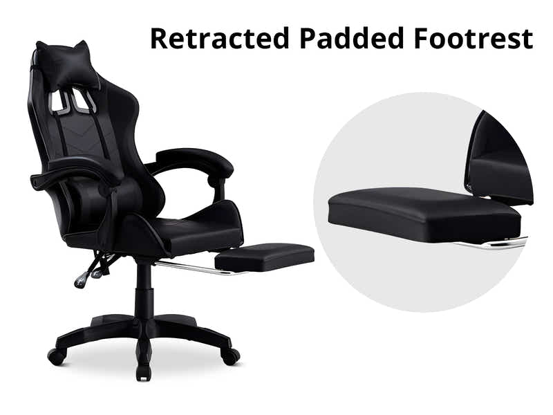 Chano Deluxe Gaming Chair PU Black