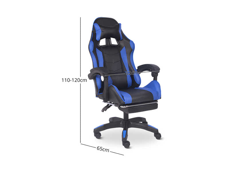 Chano Deluxe Gaming Chair PU Blue