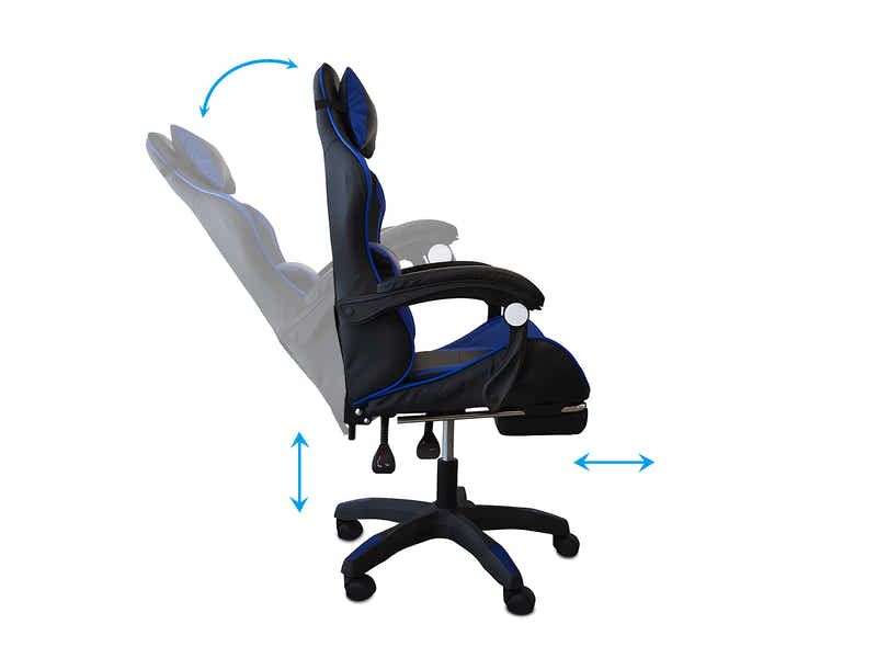 Chano Deluxe Gaming Chair PU Blue