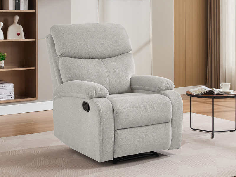 Giselle Boucle Recliner Chair - Beige