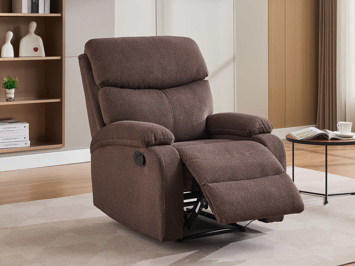 DS Giselle Boucle Recliner Chair - Brown