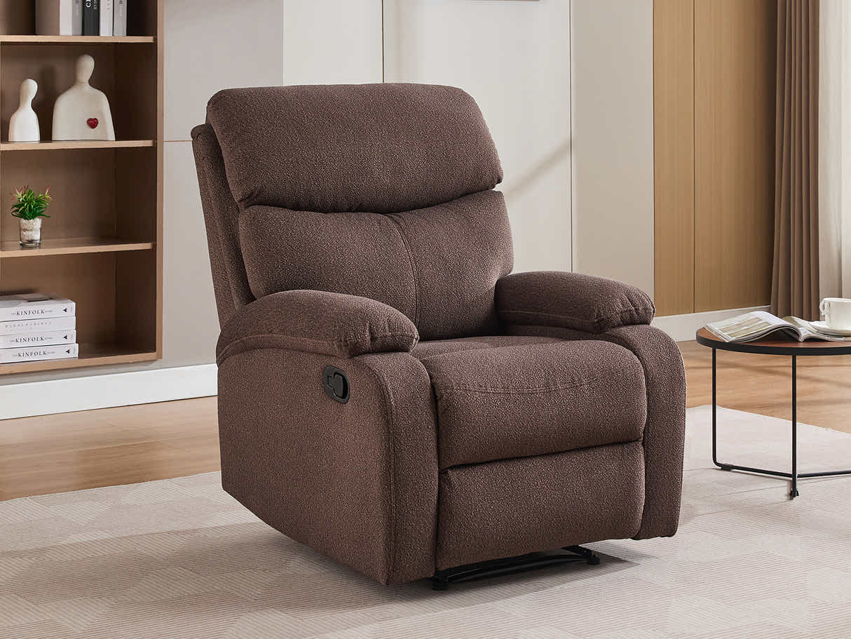 DS Giselle Boucle Recliner Chair - Brown