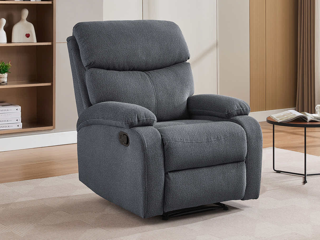DS Giselle Boucle Recliner Chair - Dark Grey