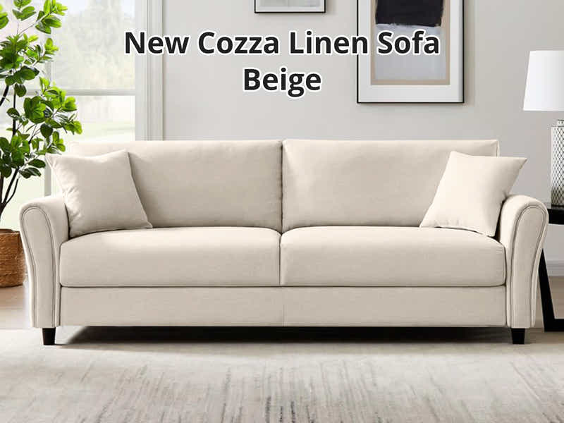 New Cozza Linen Sofa - Beige