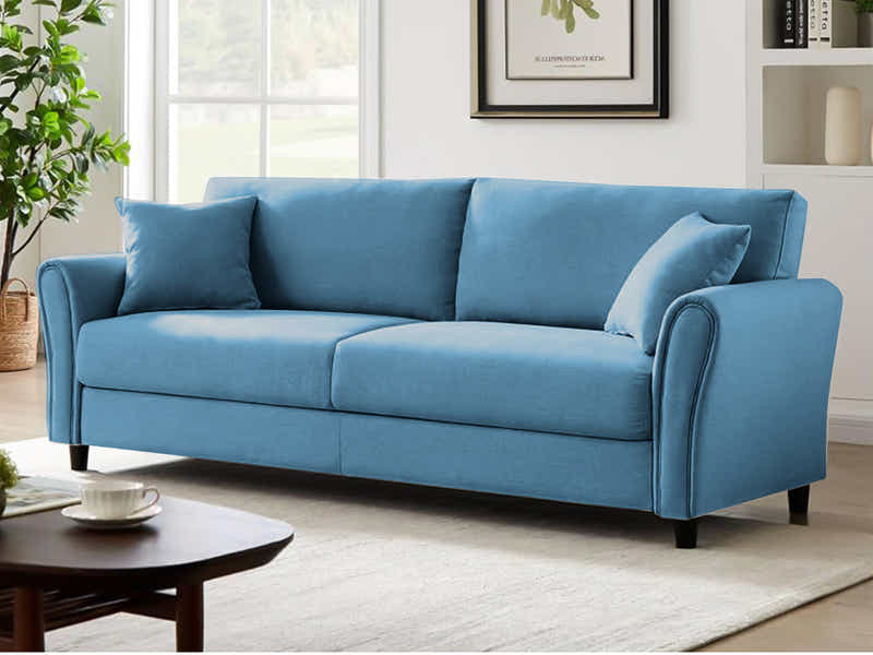 New Cozza Linen Sofa - Blue