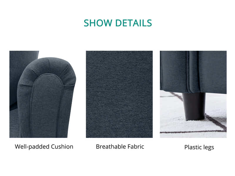 New Cozza Linen Sofa - Dark Grey