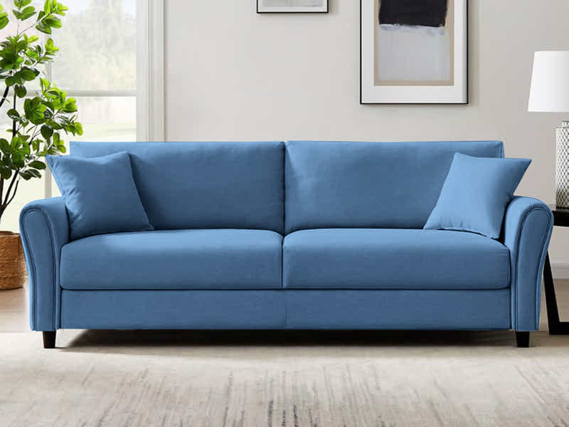 New Cozza Linen Sofa - Dark Navy