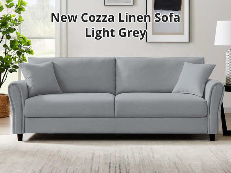 New Cozza Linen Sofa - Light Grey