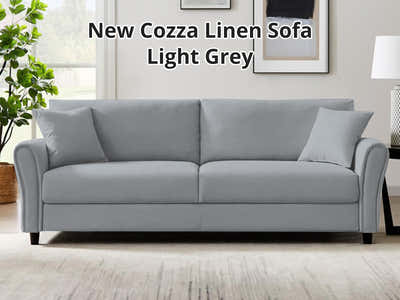 New Cozza Linen Sofa - Light Grey