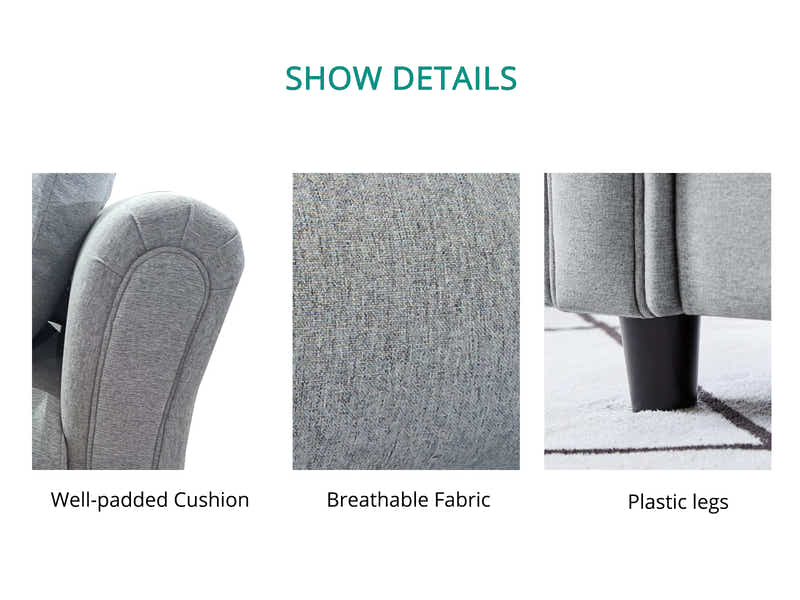 New Cozza Linen Sofa - Light Grey