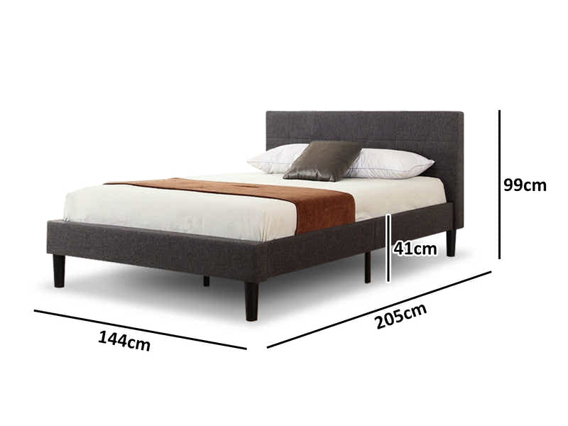 Soni Linen Bed Frame - Double