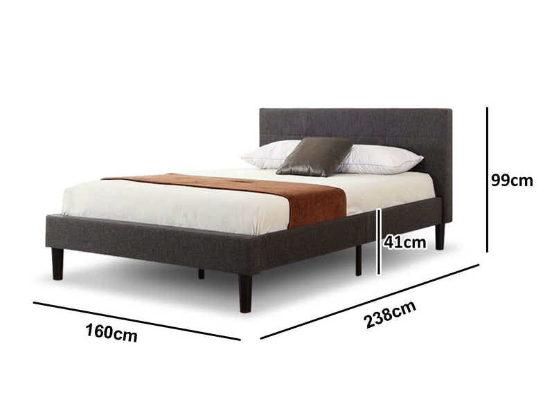 Soni Linen Bed Frame - Queen