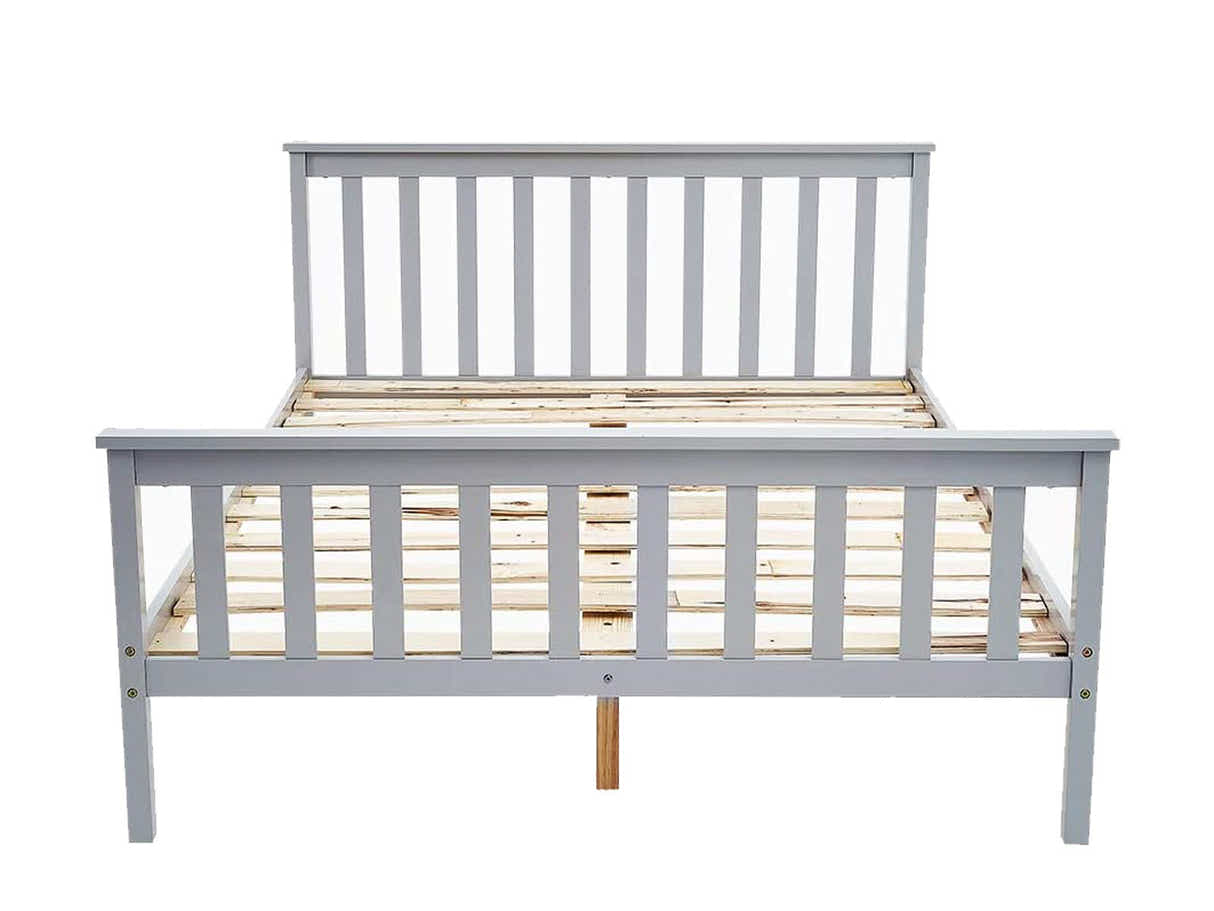 Hampshire Bed Frame Grey & Euro Top Mattress J32 - Double
