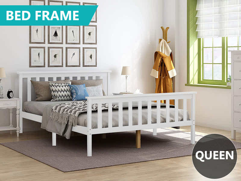 Hampshire Bed Frame White - Queen