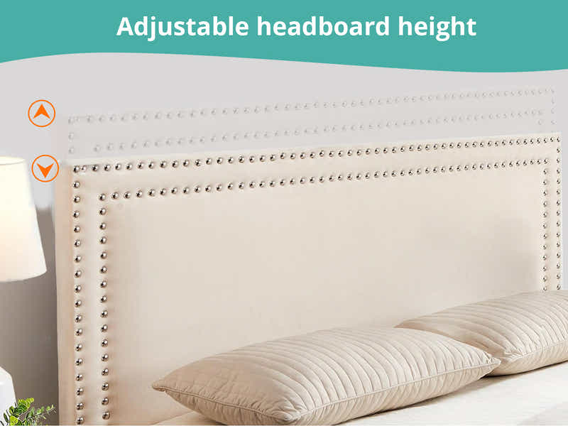 Ambria Bed Frame Beige - Double