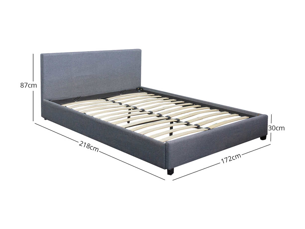 Bass Storage Bed Frame Grey - King
