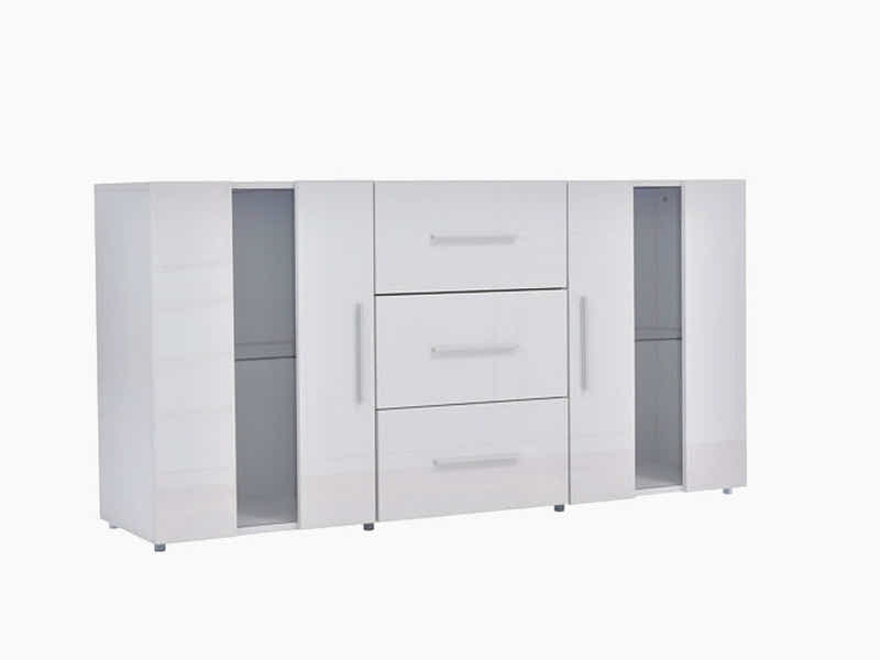 Anshos White Sideboard with LED Light - 135 cm