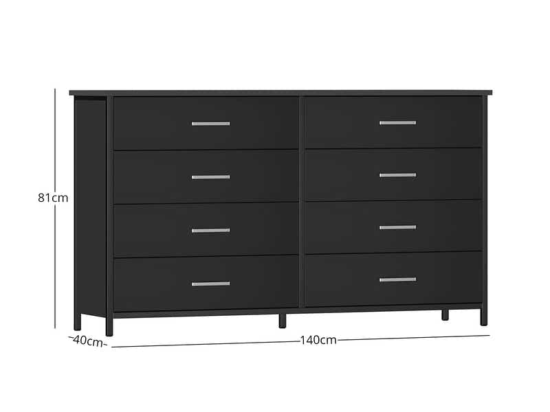 Irtiza 8-Drawer Lowboy