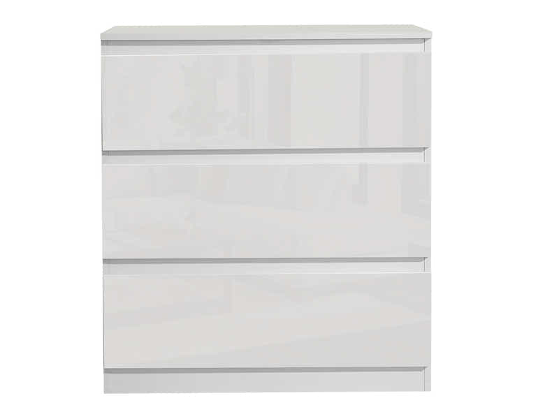Serena 3-Drawer Chest - Glossy White
