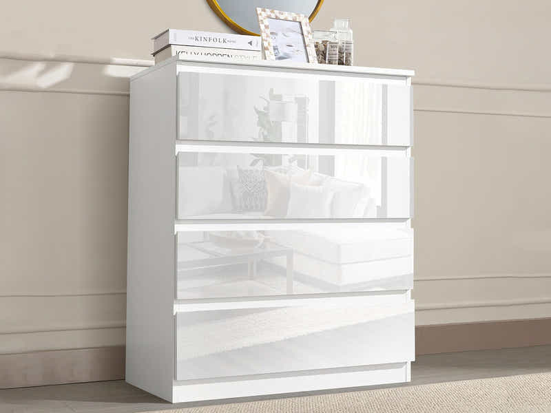 Serena 4-Drawer Chest - Glossy White