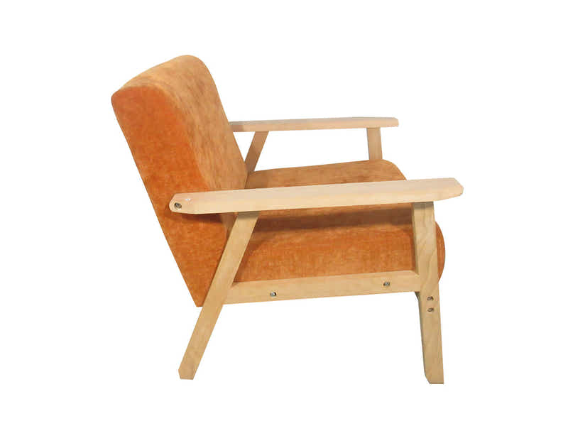 Eleese Velvet Accent Chair - Orange