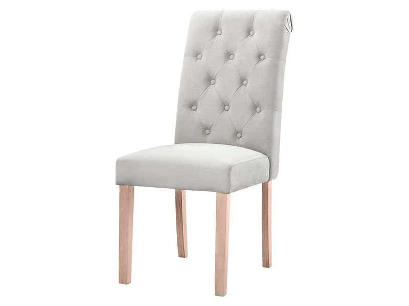 Natalie Linen Dining Chair Beige - Set of 2