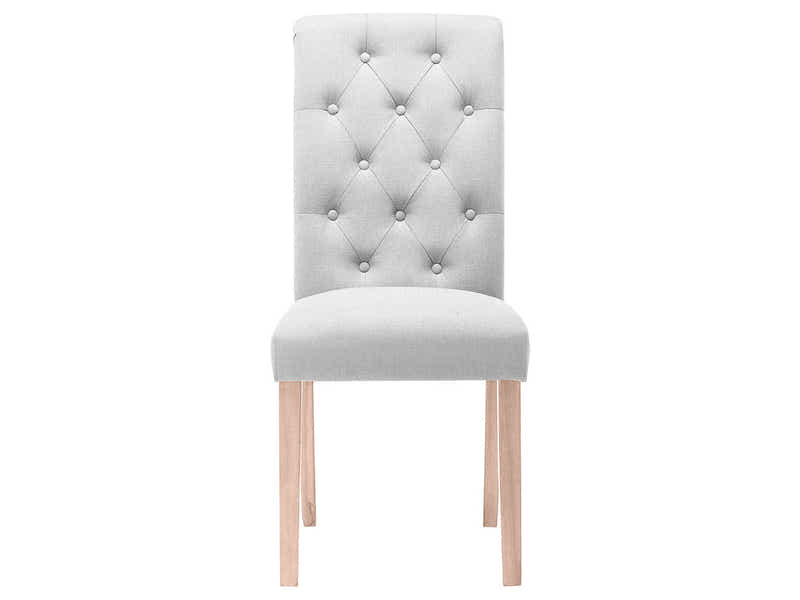 Natalie Linen Dining Chair Beige - Set of 2