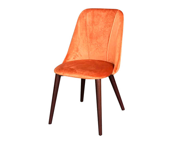 Evian Velvet Dining Chair Orange - Set of 2