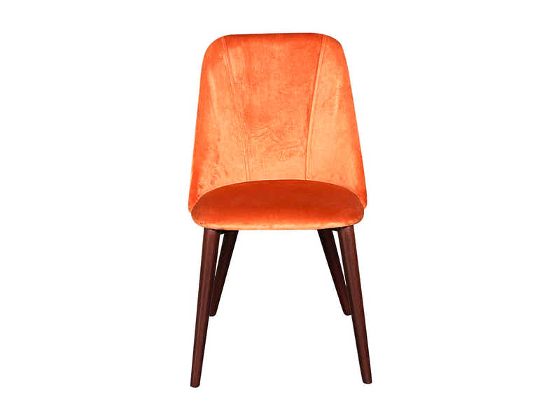 Evian Velvet Dining Chair Orange - Set of 2