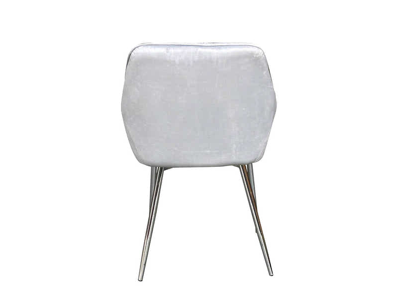 Ogden Velvet Dining Chair Silver -Set of 2