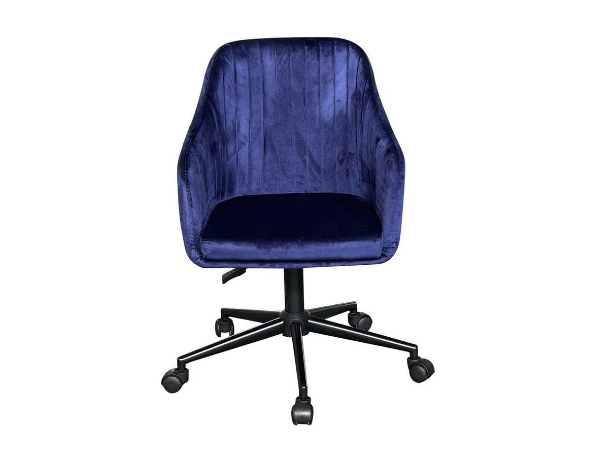 Lilac Velvet Office Chair - Blue