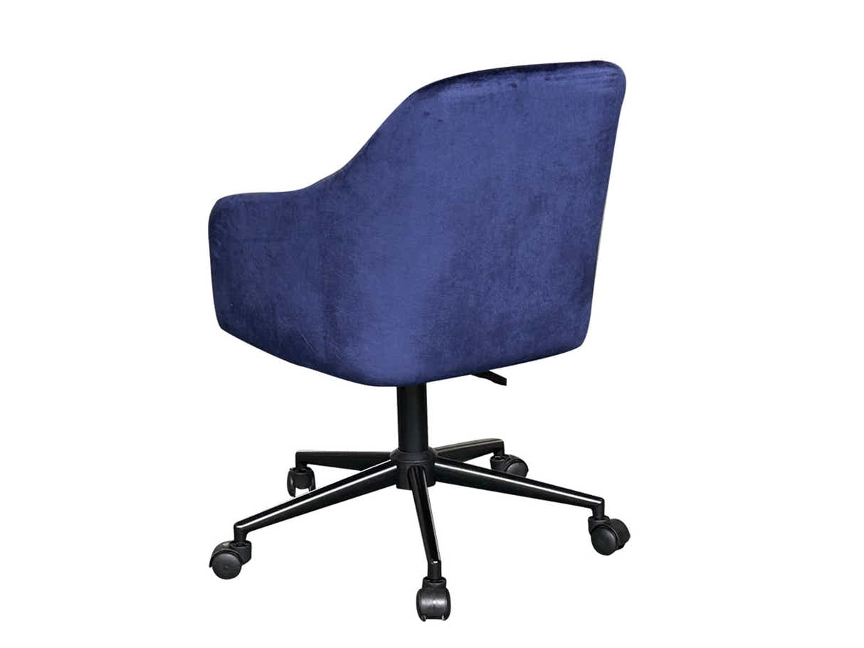 Lilac Velvet Office Chair - Blue