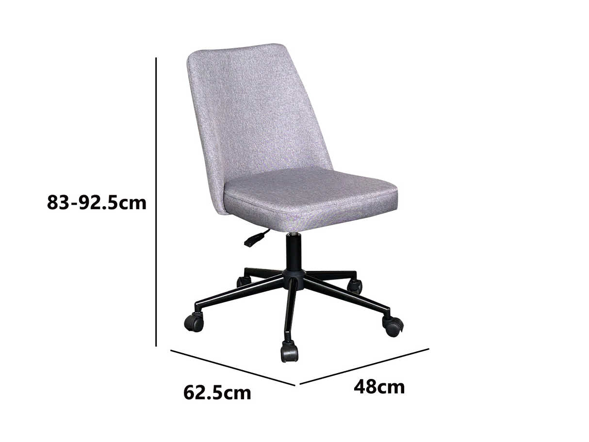 Buckley Linen Office Chair - Grey