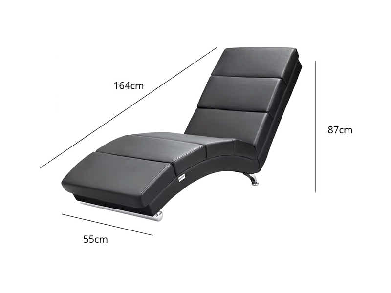 Rillis Chaise PU Black